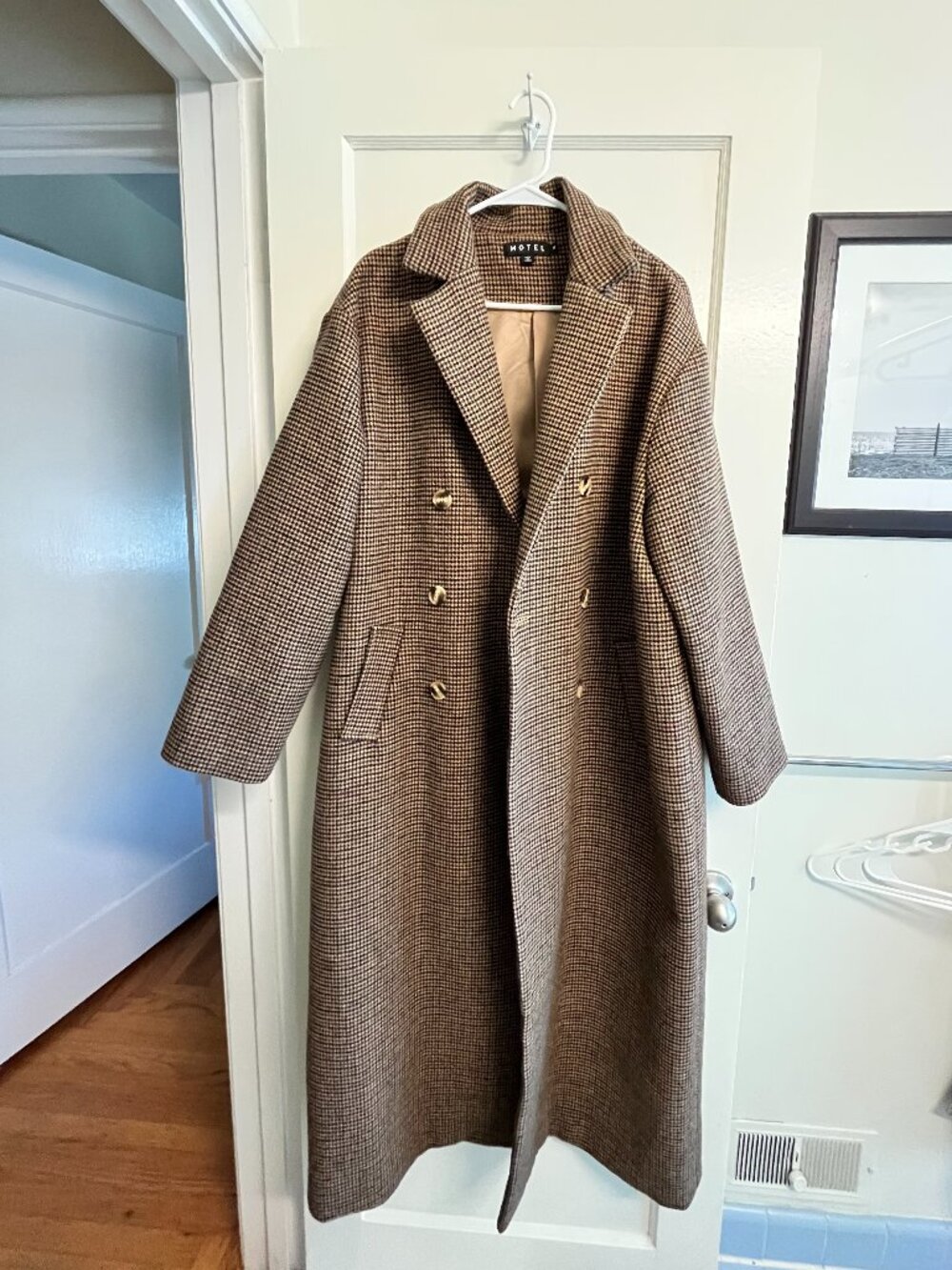 Motel Utamas Coat in Brown Black and Green